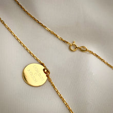 Load image into Gallery viewer, Necklace with pendant 15mm gold / photo engraving / NOW PRE-ORDER / AVAILABLE FROM 23.05.2022
