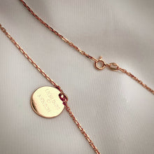 Charger l&#39;image dans la galerie, Collier avec pendentif 15mm or rose / photogravure
