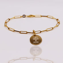 Load image into Gallery viewer, DENISE BRACELET WITH TEXT IN GOLD
