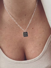 Load and play video in Gallery viewer, Necklace with pendant 15mm rose gold / text engraving /
