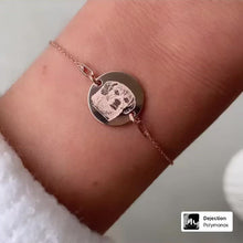 Charger et lire la vidéo dans la visionneuse de la Galerie, BRACELET MONA MARIA AVEC PHOTO EN OR ROSE
