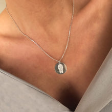 Load image into Gallery viewer, Necklace with pendant 15mm silver / photo engraving
