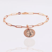 Charger l&#39;image dans la galerie, BRACELET  DENISE AVEC PHOTO EN OR ROSE
