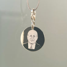 Load image into Gallery viewer, DENISE PENDANT WITH TEXT IN SILVER
