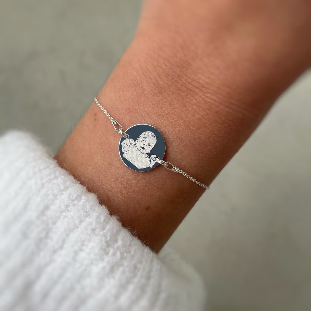 MONA MARIA ARMBAND MIT FOTO IN SILBER