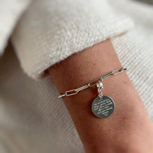 Load image into Gallery viewer, DENISE BRACELET WITH TEXT IN SILVER
