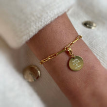 Load image into Gallery viewer, DENISE BRACELET WITH TEXT IN GOLD
