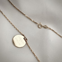 Load image into Gallery viewer, Necklace with pendant 15mm silver / text engraving
